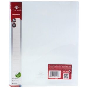 A4 Clamp Binders - Clear - Pack of 10