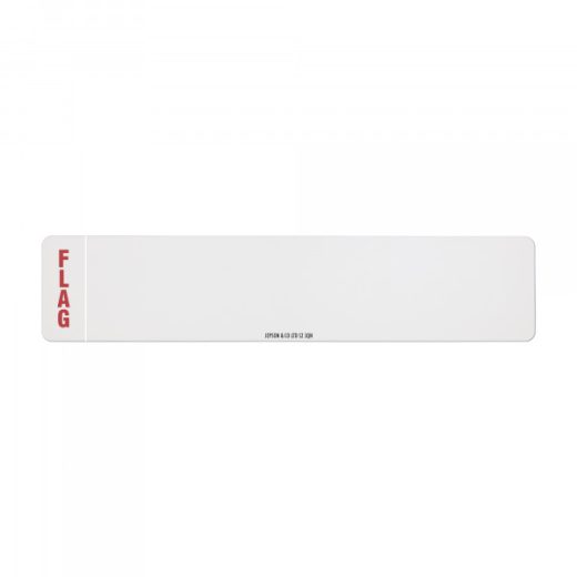 Car standard oblong white Nikkalite with regional flag: 520 x 111mm (pre-printed)