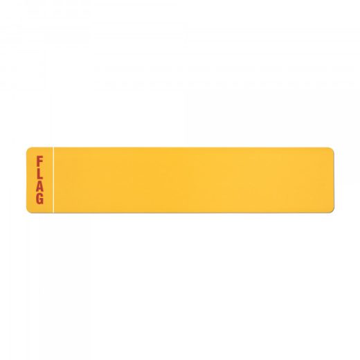 Car standard oblong Nikkalite yellow reflective: 520 x 111mm with regional flag