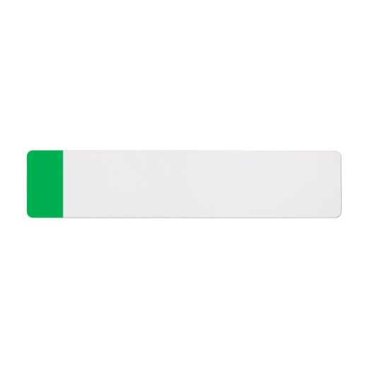 Standard Oblong Nikkalite White Reflective 520 x 111mm with Green Flash
