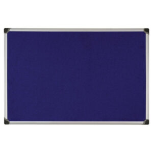 Aluminium Framed Fabric Notice Board - Blue - 600 x 900mm
