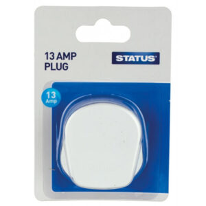 Mains Plugs - White - Pack of 12