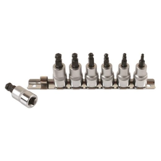 Ball End Hex Bit Set - 3/8in. Drive - 7 Piece
