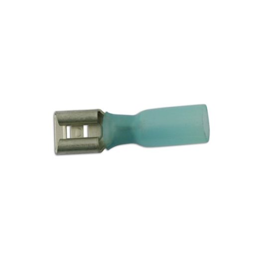 Wiring Connectors - Blue - 6.3mm Female Heat Shrink Slide-on - Pack Of 25