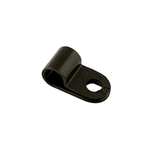 Black Nylon P Clips - 12mm - Pack of 100