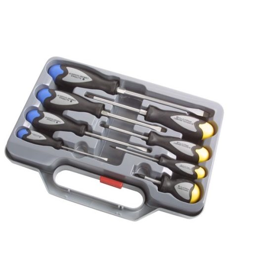 Screwdriver Set - Flat & Pozidrive - 8 Piece