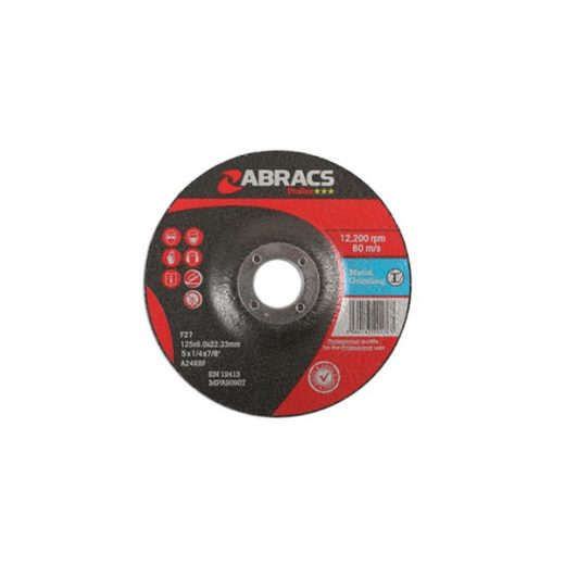 Grinding Discs - 125mm x 6mm - Pack of 10