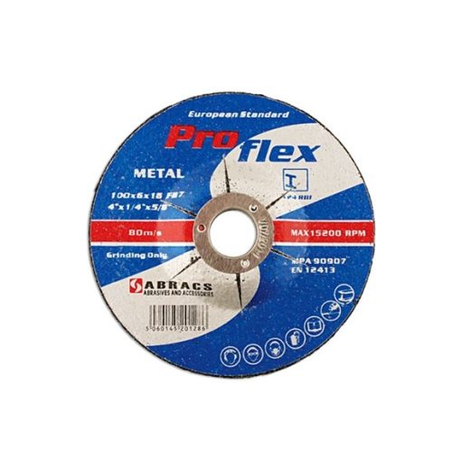 Grinding Discs - Pro-Flex -100mm x 6.4mm - Pack Of 10
