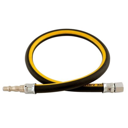 Air Line Whip Hose With Fittings - 3/8in. ID - 0.6m