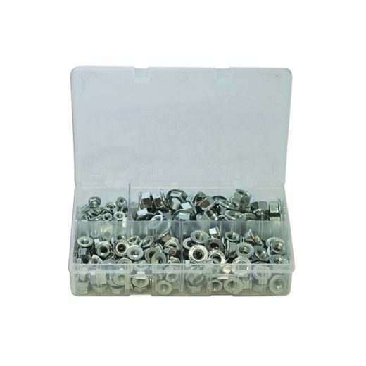 Metric Flange Nuts - Assorted - Box of 225