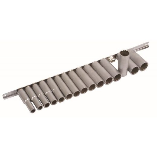 Bi-Hex Deep Socket Set - 1/2in. Drive - 15 Piece