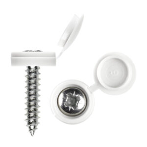 Self-Tapping Screws plus Brilliant White Caps (pack of 100)