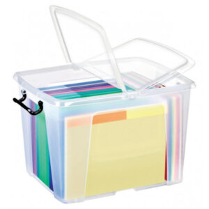 Smart Storemaster Box with Lid - Clear - 40 Litre