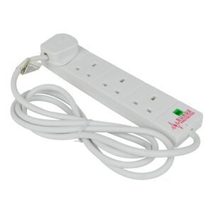 4 Way Surge Protected Extension Socket - White - 2m
