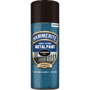 Hammerite Direct To Rust Metal Paint - Hammered Black - 400ml