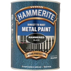 Direct To Rust Metal Paint - Hammered Black - 5 Litre