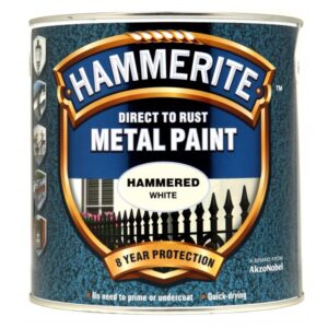 Direct To Rust Metal Paint - Hammered White - 2.5 Litre