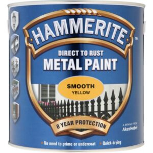 Direct To Rust Metal Paint - Smooth Yellow - 2.5 Litre