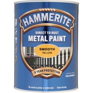 Direct To Rust Metal Paint - Smooth Yellow - 5 Litre