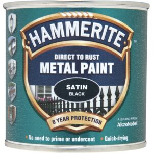 Direct To Rust Metal Paint - Satin Black - 250ml