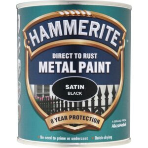 Direct To Rust Metal Paint- Satin Black - 2.5 Litre