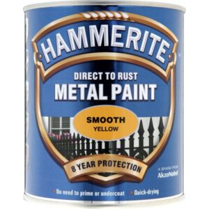 Direct To Rust Metal Paint - Smooth Yellow - 750ml