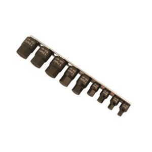 Low Profile Impact Hex Bit Set - Metric - 9 Piece
