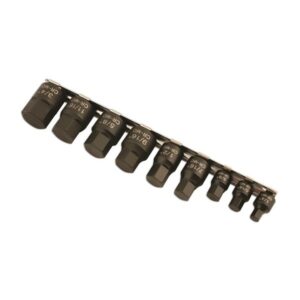 Low Profile Impact Hex Bit Set - Imperial - 9 Piece