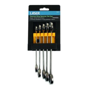 Ratchet Ring Spanner Set - 5 Piece