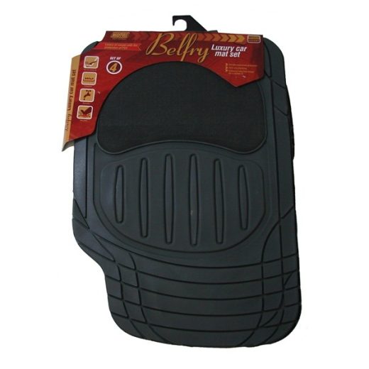 Belfry Luxury Car Mats - Carpet & PVC - Grey - 4 Piece
