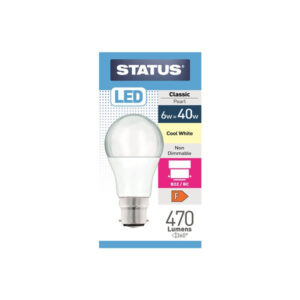 430 1X LED GLS BULB 6W 470 LUMEN
