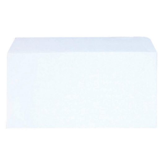 White DL Self Seal Plain Envelopes - 80gsm - Box of 1000