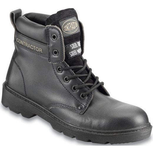 Leather 6in. Safety Boots S3 - Black - UK 8