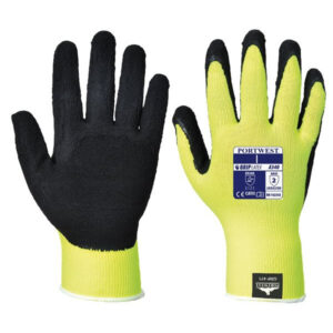Hi-Vis Grip Gloves - Yellow - Large