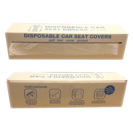 WHITE DISPOSABLE SEAT COVERS X100 ROLL