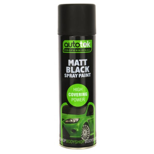 Autotek Aerosol Paint - Matt Black - 500ml