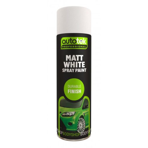 Autotek Aerosol Paint - Matt White - 500ml