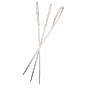 240MM X 7.6MM CABLE TIE WHITE PK100