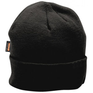 Knit Microfibre Insulated Hat - Black