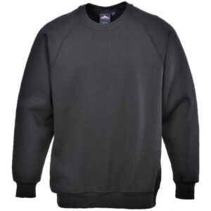 Polycotton Sweatshirt - Black - Medium