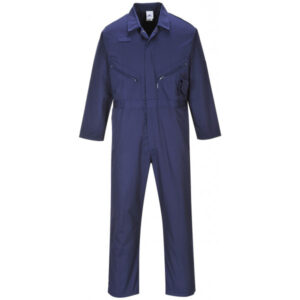 Polycotton Zip Coverall - Navy - Small (Regular)