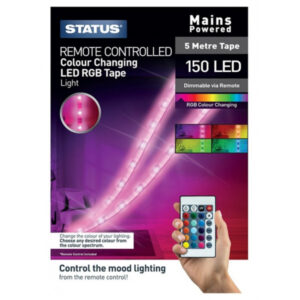 LED Colour Changing 5 Metre Tape Kit & Remote Control - 24W