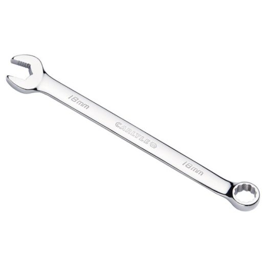18MM 12 PT. FULL POLISH LONG COMBO WRENCH