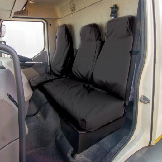 Truck Seat Cover - Double Passenger - Black - DAF LF