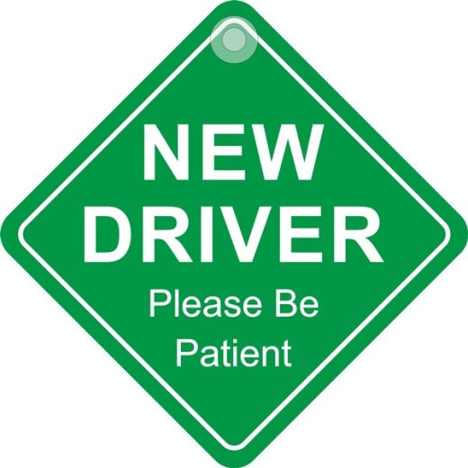 NEW DRIVER PLEASE BE PATIENT DIAMOND HANGER
