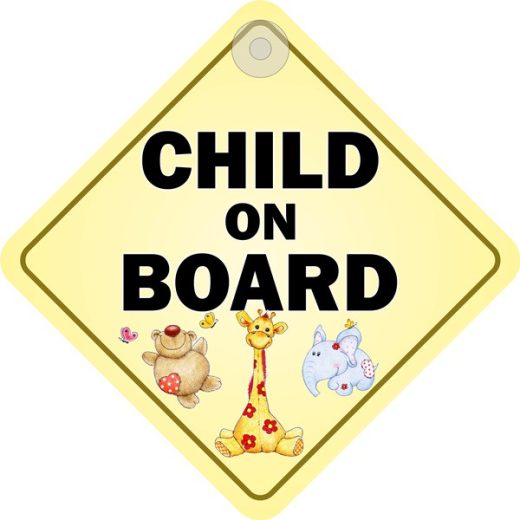 CHILD ON BOARD DIAMOND HANGER