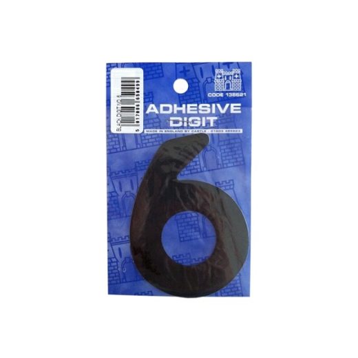 6 - 3IN ADHESIVE BLACK PACK OF 12