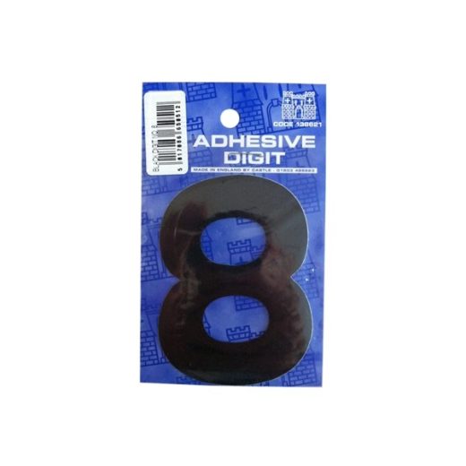 8 - 3IN ADHESIVE BLACK PACK OF 12