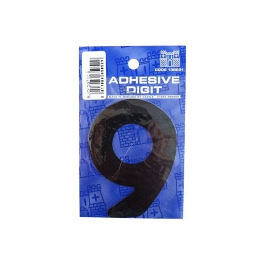 9 - 3IN ADHESIVE BLACK PACK OF 12
