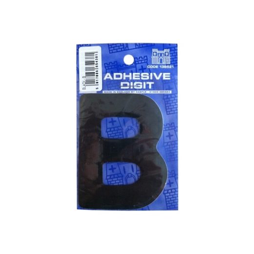 B - 3IN ADHESIVE BLACK PACK OF 12
